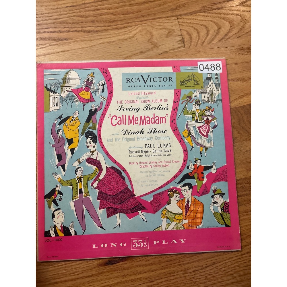 RCA Victor Call Me Madam Vinyl LP 12" Black Irving Berlin Dinah Shore Broadway